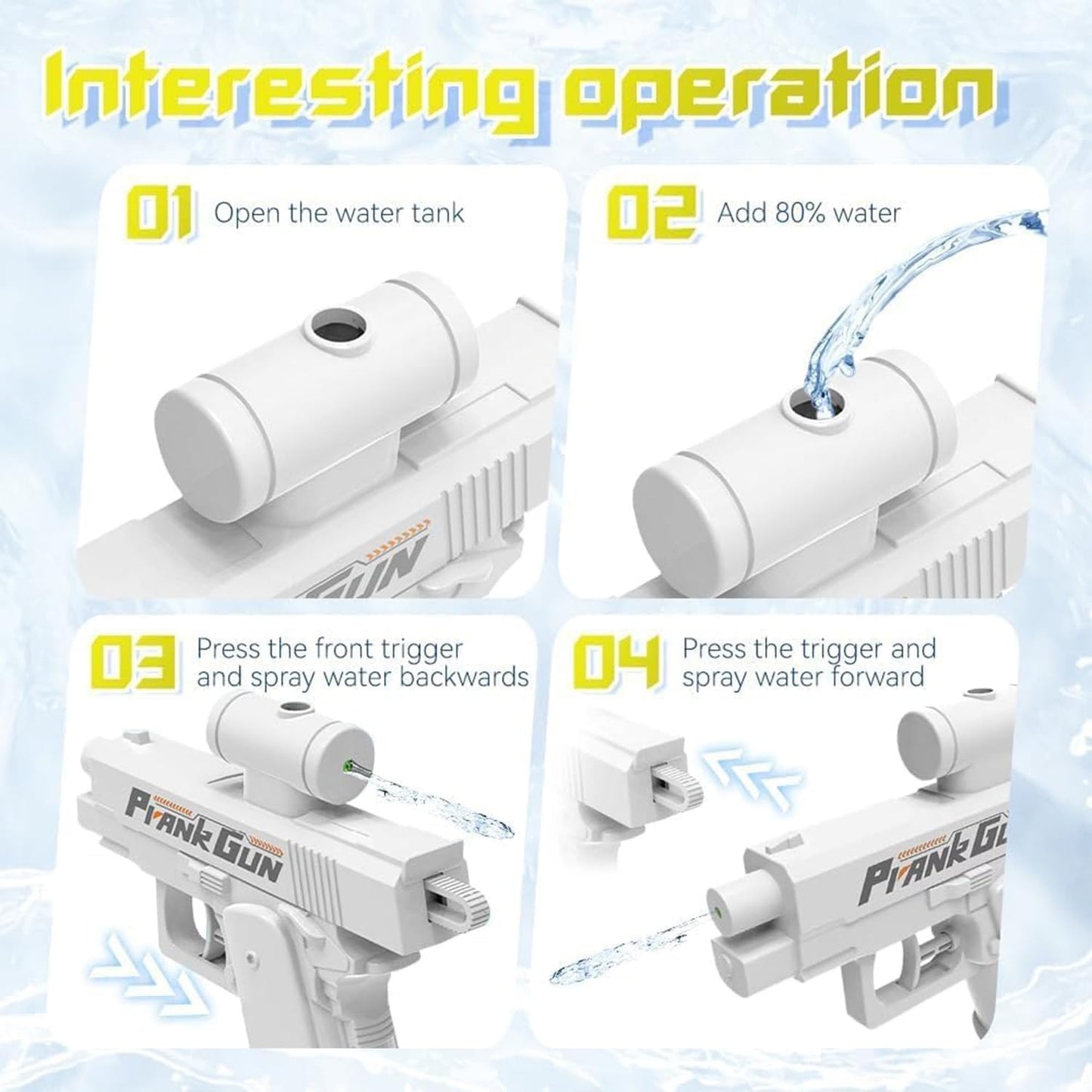 Double-Sided Prank Water Squirt Gun
