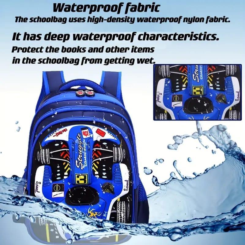 Kids Racing Car Nylon Backpack