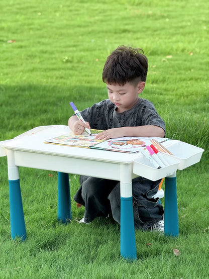 Multifunctional Building Block Table with Chair