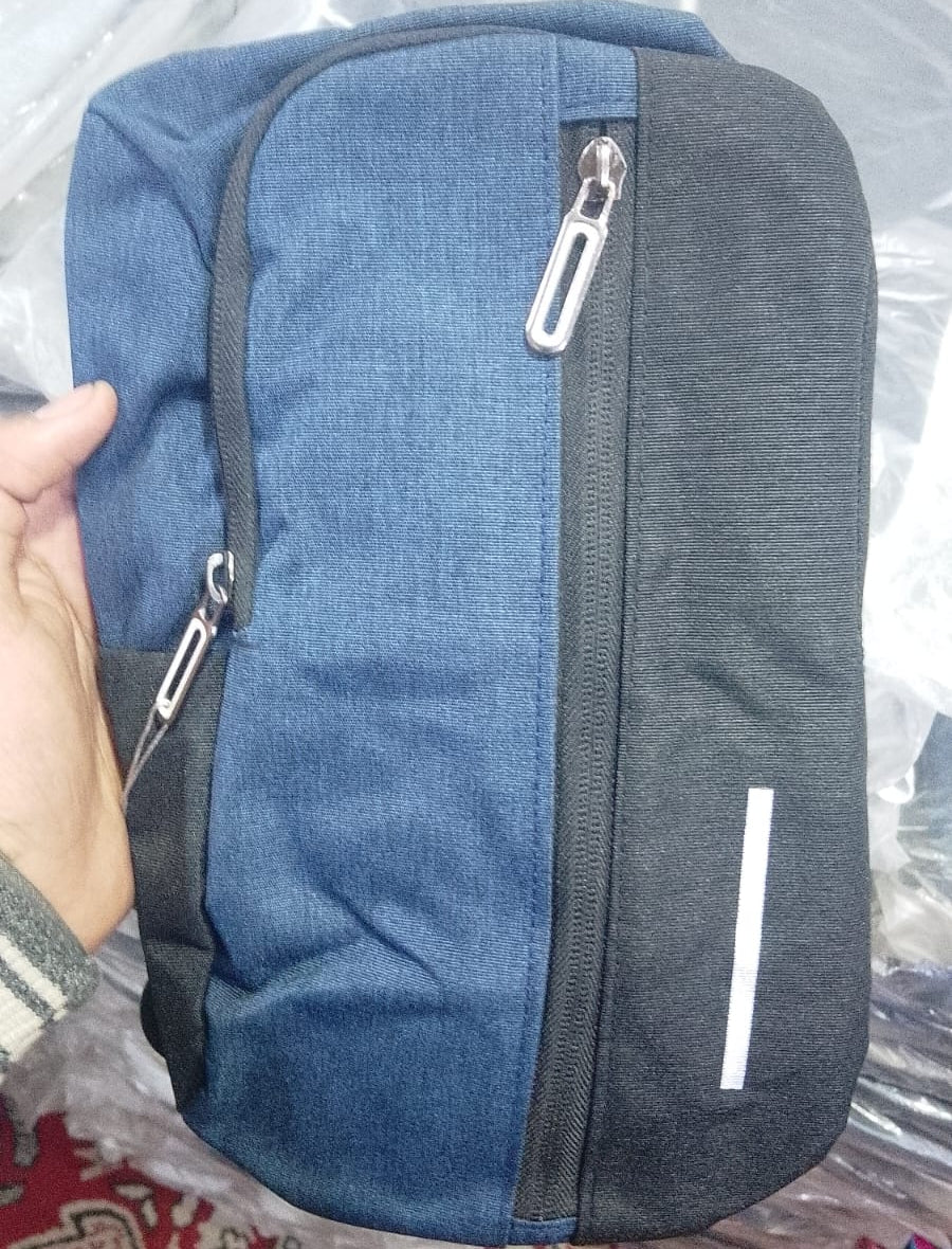 Blue And Black Sling Backpack