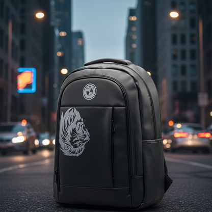 Faux Leather Backpack With BMW Logo