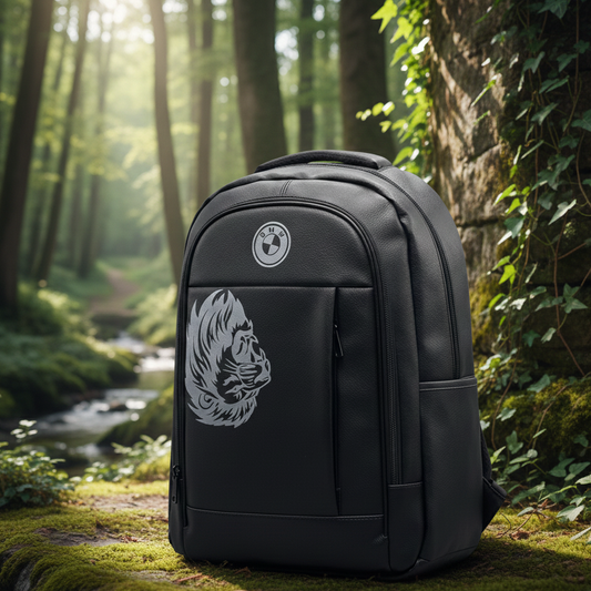 Faux Leather Backpack With BMW Logo