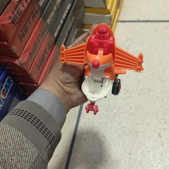 Transforming Aeroplane Friction Toy