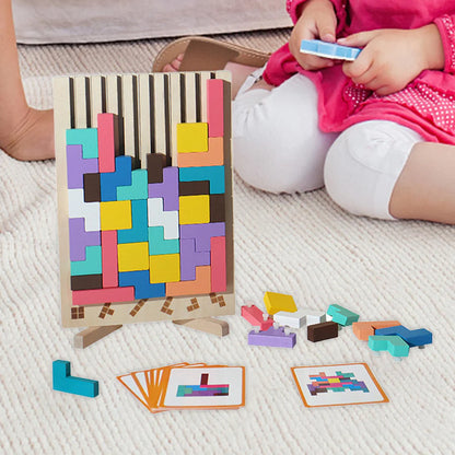Wooden Puzzle Tetris Game