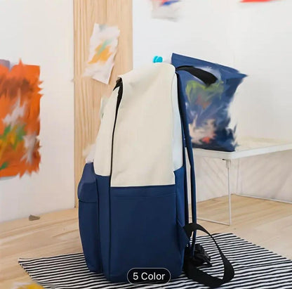 Cat Print 5-in-1 School Bag Set