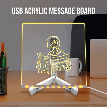 Acrylic LED Writing Board With USB Erasable Lights