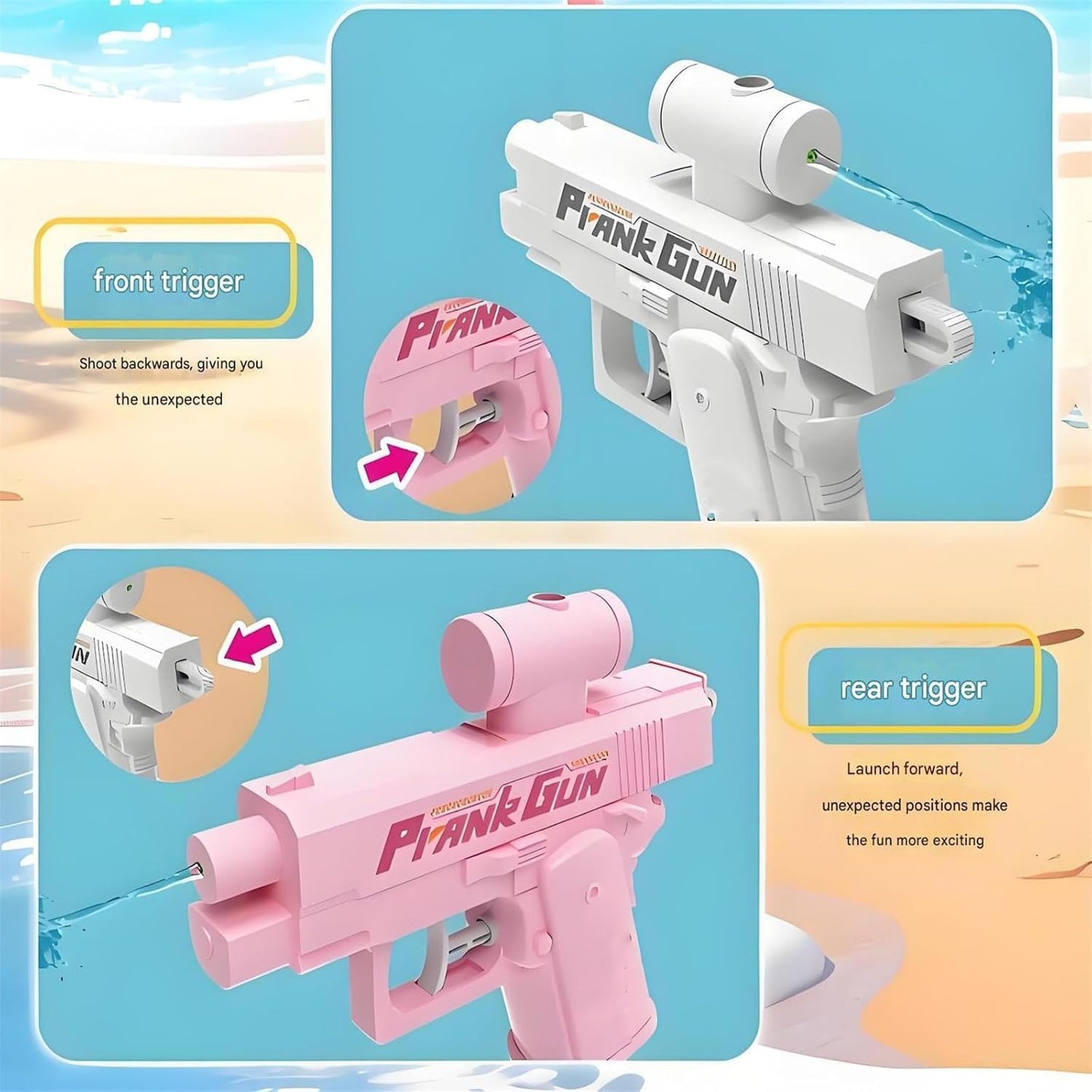 Double-Sided Prank Water Squirt Gun
