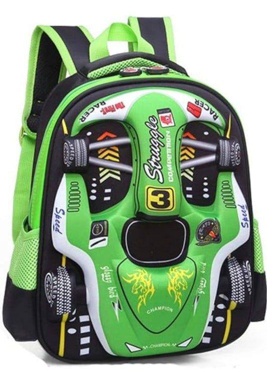 Kids Racing Car Nylon Backpack