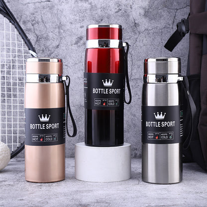 Slim Stainless Steel Water Bottle - 1L