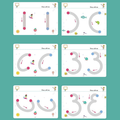 Educational Tracing Book with Markers