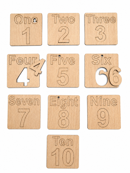 Wooden Number Learning Puzzle