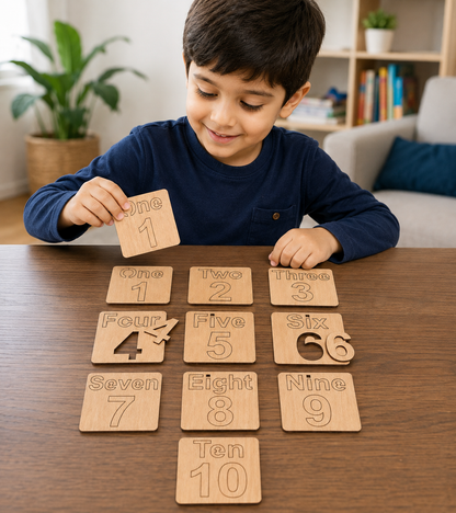Wooden Number Learning Puzzle