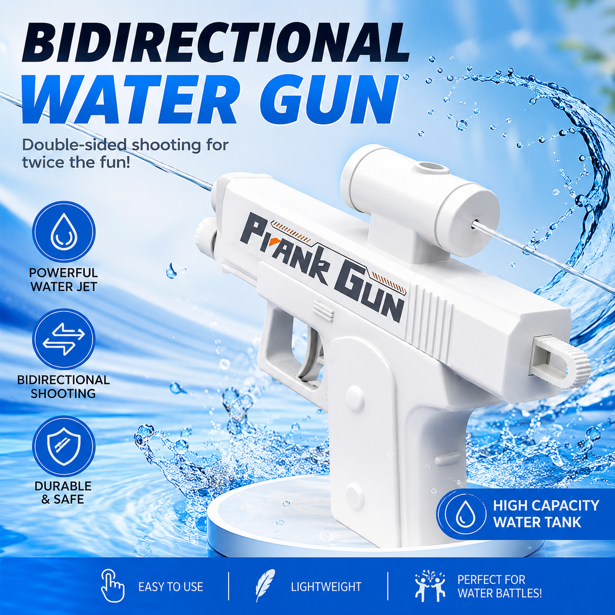 Double-Sided Prank Water Squirt Gun