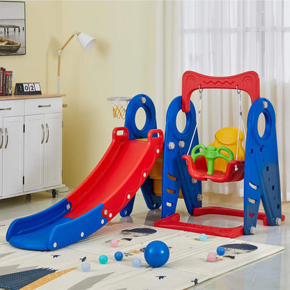 Frog 3-in-1 Kids Slide & Swing Set
