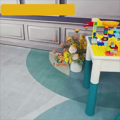 Multifunctional Building Block Table with Chair